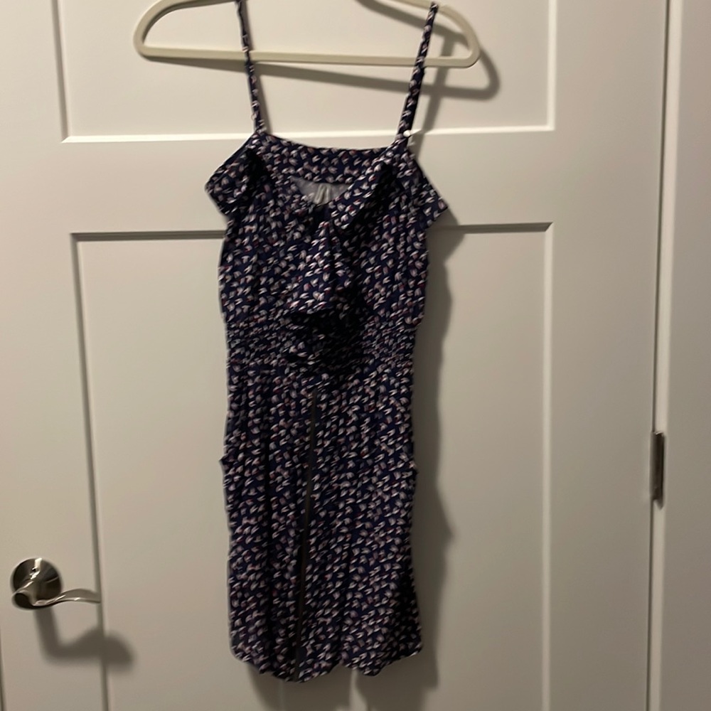 Junior’s Cotton Candy bird print spaghetti strap dress